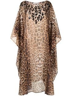 Roberto Cavalli платье миди с леопардовым принтом