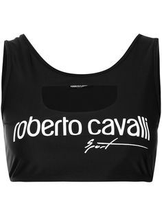 Roberto Cavalli укороченный топ RC Sport с логотипом