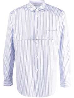 Comme Des Garçons Shirt полосатая рубашка с молнией