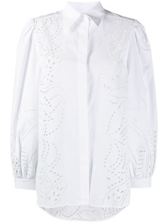 Alberta Ferretti блузка с английской вышивкой