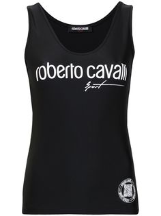 Roberto Cavalli топ с логотипом
