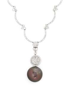 Yoko London колье Twilight из белого золота с жемчугом и бриллиантами