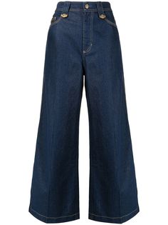 Versace Jeans Couture укороченные джинсы широкого кроя