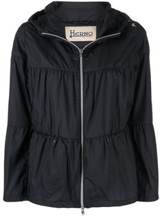 Herno куртка со сборками и капюшоном