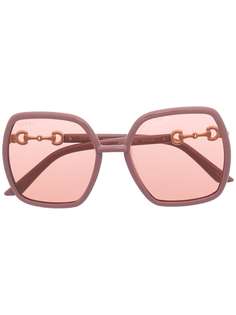 Gucci Eyewear солнцезащитные очки в массивной оправе