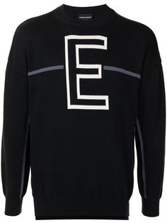 Emporio Armani джемпер с принтом и круглым вырезом