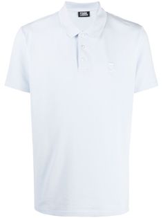 Karl Lagerfeld рубашка поло с вышитым логотипом