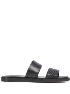 Ermenegildo Zegna сандалии из кожи Pelletessuta™