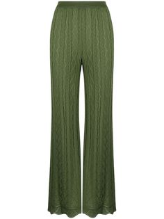 M Missoni расклешенные брюки с вышивкой