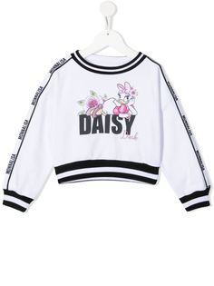 Monnalisa толстовка с логотипом и принтом Daisy