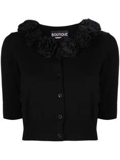 Boutique Moschino укороченный кардиган с цветочной аппликацией