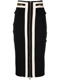 Elisabetta Franchi двухцветная юбка миди