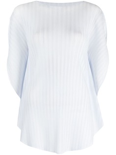 Pleats Please Issey Miyake плиссированный топ с разрезами
