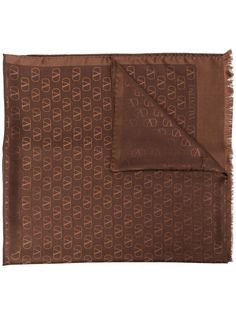 Valentino жаккардовый шарф с логотипом VLogo