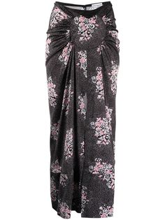 Paco Rabanne юбка с цветочным принтом и сборками
