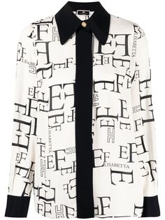 Elisabetta Franchi блузка с логотипом