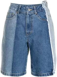 SJYP джинсовые шорты с контрастными вставками