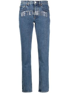 VETEMENTS джинсы с логотипом