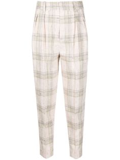 Isabel Marant укороченные брюки Oceyo в клетку