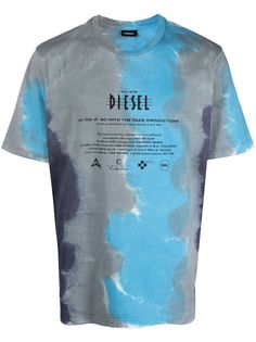 Diesel футболка T-Just-E13 с принтом тай-дай и логотипом