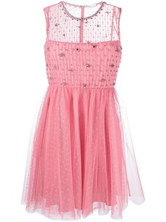 RED Valentino платье мини со стразами