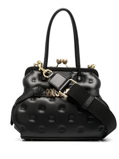Moschino стеганая сумка-тоут с логотипом