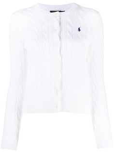 Polo Ralph Lauren кардиган фактурной вязки с нашивкой-логотипом