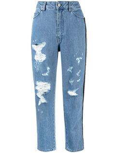 Just Cavalli джинсы с завышенной талией и эффектом потертости