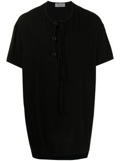 Yohji Yamamoto футболка с застежкой на пуговицах