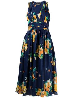 Boutique Moschino расклешенное платье с цветочным принтом