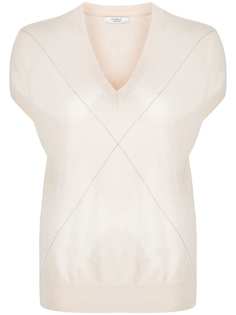 Peserico трикотажный топ с узором аргайл