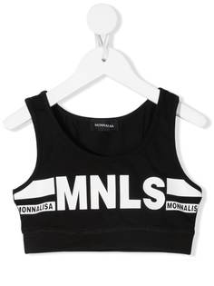 Monnalisa укороченный топ с логотипом