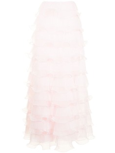 Giambattista Valli ярусная юбка из органзы с оборками