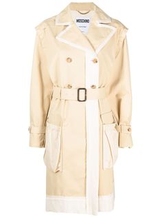 Moschino тренч с контрастной отделкой