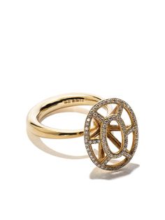 DALILA BARKACHE кольцо Cage из желтого золота с бриллиантами
