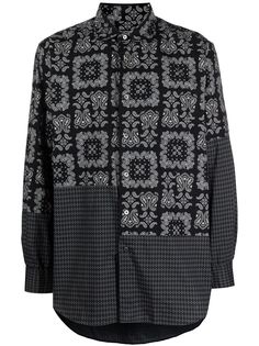 Engineered Garments рубашка в технике пэчворк