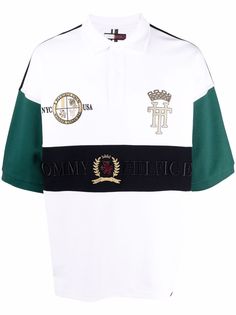 Tommy Hilfiger рубашка поло в стиле колор-блок с логотипом