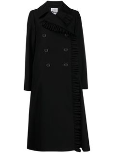 Comme Des Garçons Noir Kei Ninomiya двубортное пальто с оборками