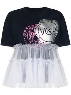 Viktor & Rolf футболка Re-Flective со вставкой из тюля