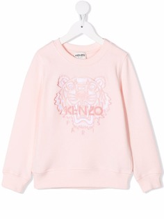 Kenzo Kids толстовка с вышивкой Tiger