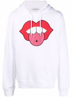 LANVIN худи с кулиской и графичным принтом