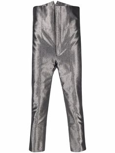 Comme Des Garçons Homme Plus брюки с завышенной талией и эффектом металлик