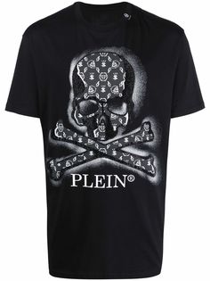 Philipp Plein футболка с логотипом и принтом Skull