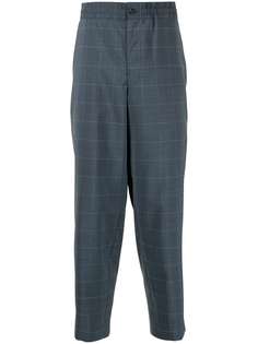 Comme Des Garçons Homme Deux брюки в клетку Windowpane с низким шаговым швом