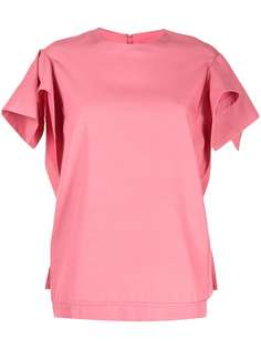3.1 Phillip Lim футболка с круглым вырезом и драпированными рукавами