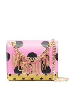 Moschino сумка через плечо с цепочкой-логотипом