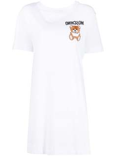 Moschino платье-футболка с вышивкой Teddy Bear