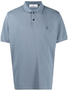 Stone Island рубашка поло с нашивкой-логотипом