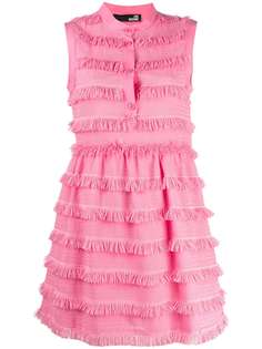Love Moschino ярусное платье миди без рукавов