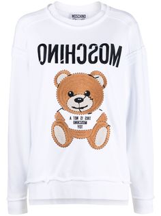 Moschino толстовка с вышивкой Teddy